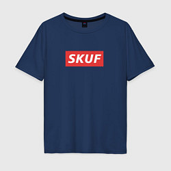Футболка оверсайз мужская Skuf - trend, цвет: тёмно-синий