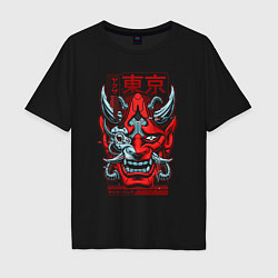 Мужская футболка оверсайз Cyberpunk 2077 samurai colored