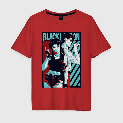 Мужская футболка оверсайз Пираты Чёрной лагуны / Красный – фото 1