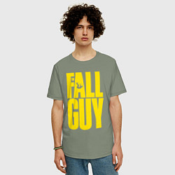Футболка оверсайз мужская The fall guy logo, цвет: авокадо — фото 2