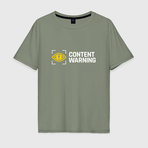 Мужская футболка оверсайз Content Warning / Авокадо – фото 1