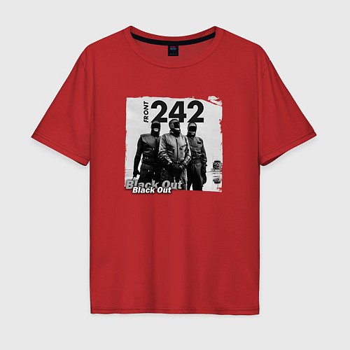 Мужская футболка оверсайз Front-242 - A band on tour / Красный – фото 1