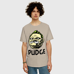 Футболка оверсайз мужская Pudge Face, цвет: миндальный — фото 2