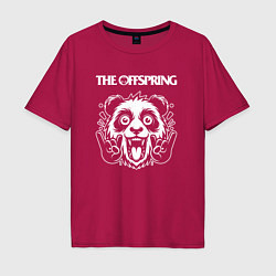 Футболка оверсайз мужская The Offspring rock panda, цвет: маджента