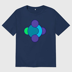 Мужская футболка оверсайз Геометрия из окружностей