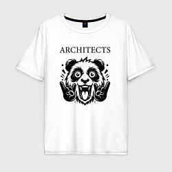 Футболка оверсайз мужская Architects - rock panda, цвет: белый