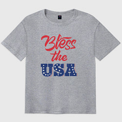Мужская футболка оверсайз Bless the USA