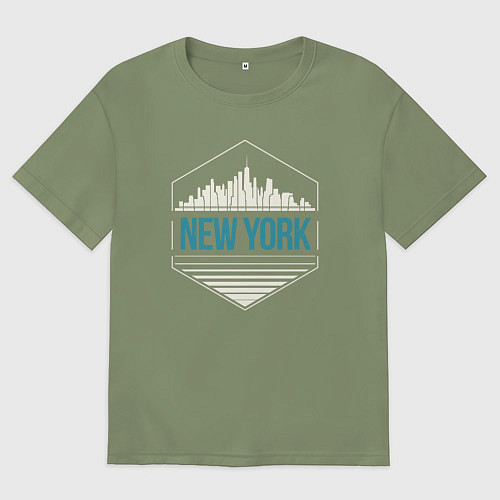 Мужская футболка оверсайз Мой Нью-Йорк / Авокадо – фото 1