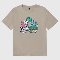 Мужская футболка оверсайз Dead summer skull
