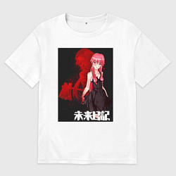 Футболка оверсайз мужская Дневник будущего Юно, цвет: белый