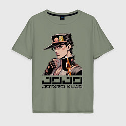 Мужская футболка оверсайз Jotaro Kujo - Jojo ai art