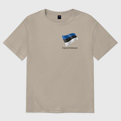 Мужская футболка оверсайз Im Estonian - motto