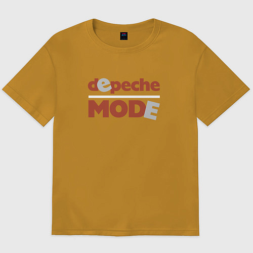 Мужская футболка оверсайз Depeche Mode - Reward era / Горчичный – фото 1