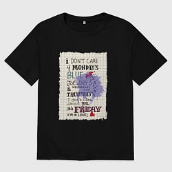 Футболка оверсайз мужская The Cure - Friday im in love, цвет: черный