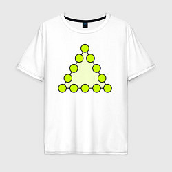 Мужская футболка оверсайз Треугольник из кругов
