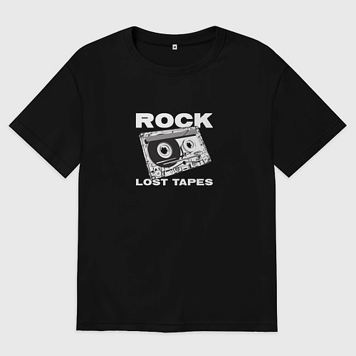 Мужская футболка оверсайз Rock lost tapes / Черный – фото 1
