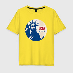 Футболка оверсайз мужская Liberty USA, цвет: желтый