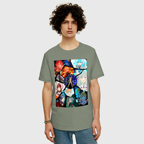 Мужская футболка оверсайз Re:Zero Субару Нацуки / Авокадо – фото 3
