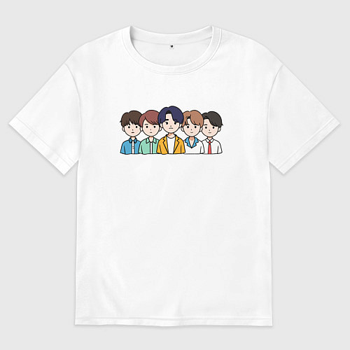 Мужская футболка оверсайз Бтс purpose / Белый – фото 1