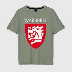 Футболка оверсайз мужская Warhorse logo, цвет: авокадо
