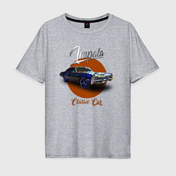 Мужская футболка оверсайз Американская автоклассика Chevrolet Impala