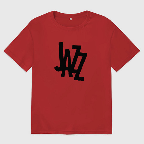 Мужская футболка оверсайз Jazz retro in black / Красный – фото 1