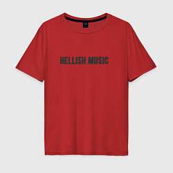 Мужская футболка оверсайз Hellish music