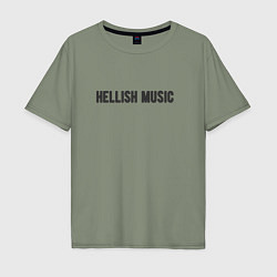 Мужская футболка оверсайз Hellish music