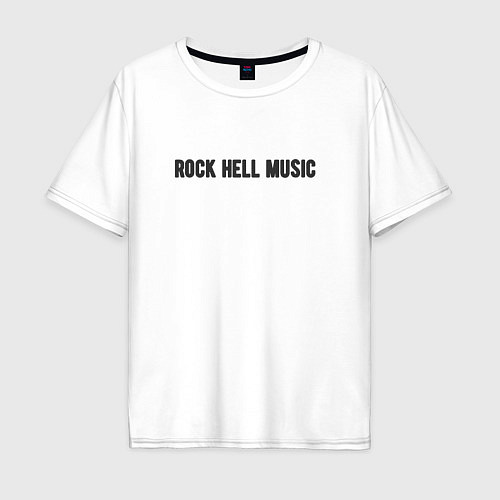 Мужская футболка оверсайз Rock hell music / Белый – фото 1