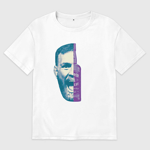 Мужская футболка оверсайз Конор и виски / Белый – фото 1