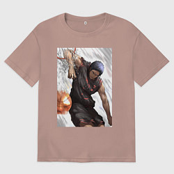 Футболка оверсайз мужская Баскетбол Куроко Дайки Аоминэ, цвет: пыльно-розовый