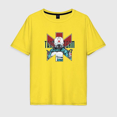 Мужская футболка оверсайз Traumateam / Желтый – фото 1