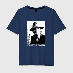 Мужская футболка оверсайз Chet Baker jazz legend