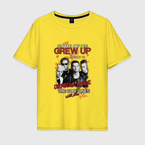 Мужская футболка оверсайз Depeche Mode - Grew up / Желтый – фото 1