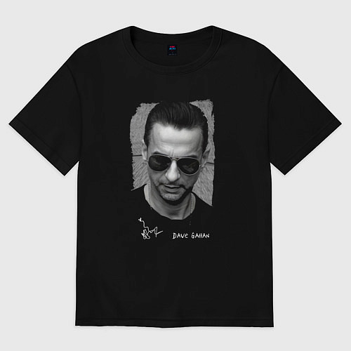Мужская футболка оверсайз Depeche Mode - Dave Gahan face / Черный – фото 1
