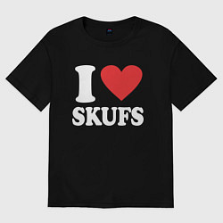 Мужская футболка оверсайз I love - skufs