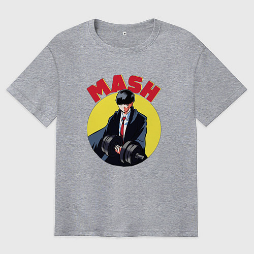 Мужская футболка оверсайз Мэш Бёрндэд / Меланж – фото 1