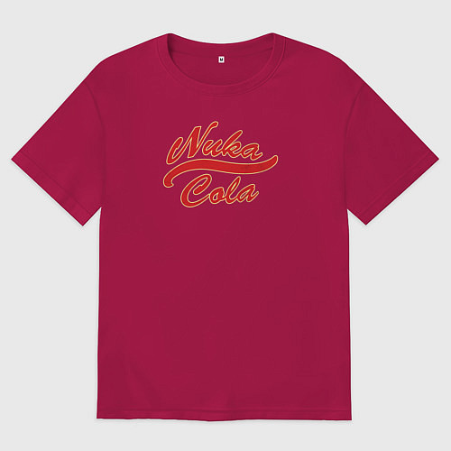 Мужская футболка оверсайз Ядер Кола - Фоллаут / Маджента – фото 1