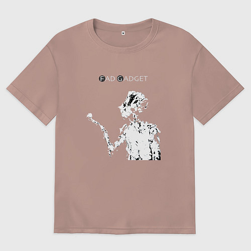 Мужская футболка оверсайз Fad Gadget - Tovey live / Пыльно-розовый – фото 1