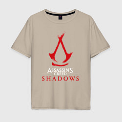 Мужская футболка оверсайз Assassins creed shadows logo