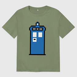 Мужская футболка оверсайз Tardis pixels