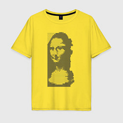 Мужская футболка оверсайз Mona Lisa text