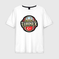 Футболка оверсайз мужская Турция, цвет: белый