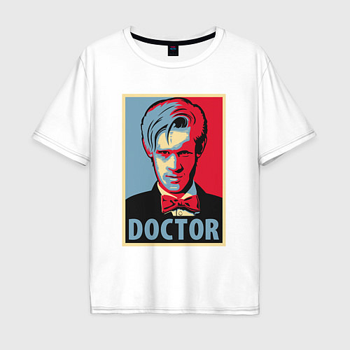 Мужская футболка оверсайз Doctor / Белый – фото 1