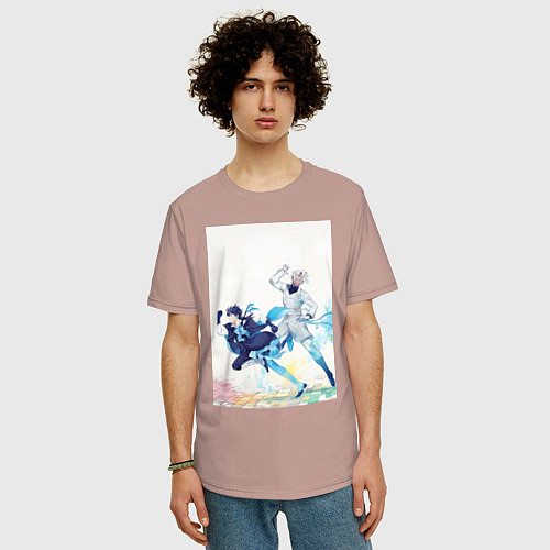 Мужская футболка оверсайз Ванитас Ной Архивист / Пыльно-розовый – фото 3