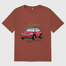 Футболка оверсайз мужская Mini Cooper, цвет: кирпичный