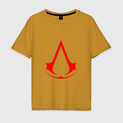 Мужская футболка оверсайз Red logo of assassins