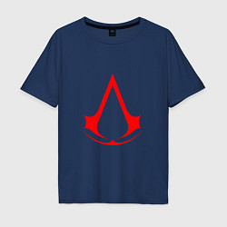 Мужская футболка оверсайз Red logo of assassins