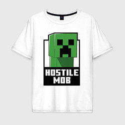 Мужская футболка оверсайз Minecraft hostile mob