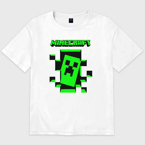 Мужская футболка оверсайз Minecraft the game of gamers / Белый – фото 1